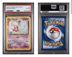 2001 POKEMON NEO DISCOVERY #1 ESPEON-HOLO PSA EX-MT 6 - Image 1