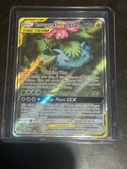 Pokemon Venusaur & Snivy GX TAG TEAM SM229 Sun & Moon Promo - Image 1