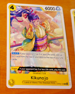 ONE PIECE ENGLISH CARD GAME CARTE ST28 Kikunojo OP06-104 EN ST MINT 2025 - Image 1