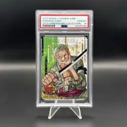 PSA 10 Zoro Shonen Jump 55th Anniversary Japanese One Piece Card - Image 1