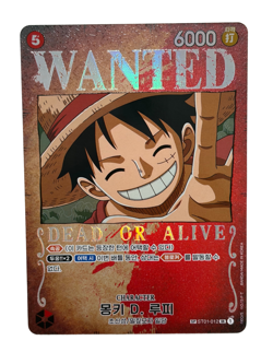 One Piece Card Monkey D. Luffy ST01-012 SR SP Wanted Mighty Enemies Korean Ver. - Image 1