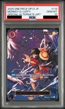 PSA 10 Monkey D. Luffy OP09-119 SEC Carrying On His Will One Piece Card Japanese - Image 1