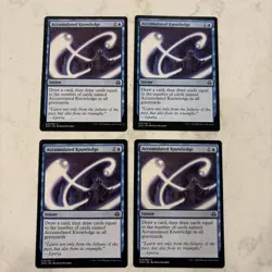 Magic the Gathering MTG Accumulated Knowledge Play Set Of 4 Cards - Image 1