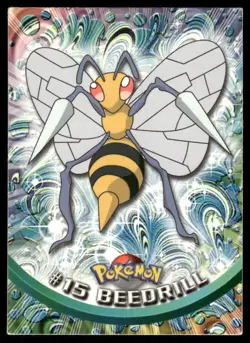 Pokemon Cards Beedrill #15 Topps Trading Cards Series 1 LP *1 - Image 1