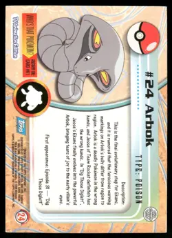 Pokemon Cards Arbok #24 Topps Trading Cards Series 1 NM *3 - Image 2