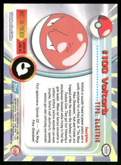 Pokemon Cards Voltorb #100 Topps Trading Cards HOLO Series 2 NM *1 - Image 2