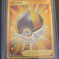 Pokemon Ultra Ball Secret Rare Foil 186/172 Trainer Item TCG Card English - Image 1