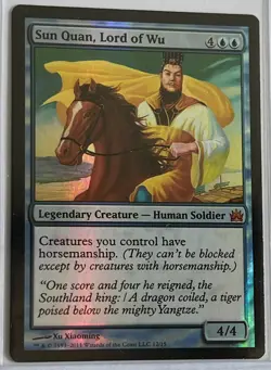 MTG Magic the Gathering Sun Quan, Lord of Wu (12/15) FTV Legends LP FOIL - Image 1