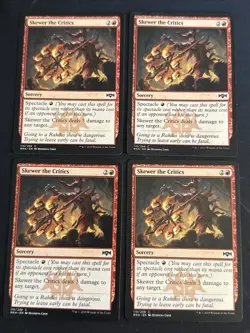4x Skewer the Critics (115) Ravnica Allegiance LP MTG Magic x4 Playset MKE - Image 1