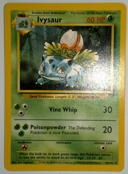 Pokemon Ivysaur Base Set 30/102 Regular 1999-2000 Wizards Base Set NM Near Mint - Image 1