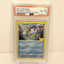 Squirtle 17/25 Pokemon McDonald's Collection Holo 25th Anniversary PSA 8 - Image 1