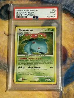 Venusaur 20/132 Diamond & Pearl Secret Wonders Holo Rare PSA 9 - Image 1