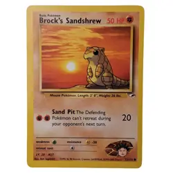 Brock’s Sandshrew 72/132 Gym Heroes 2000 WOTC Pokemon NM - Image 1