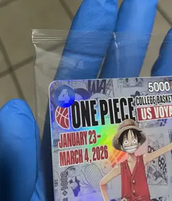 One Piece P-055 Monkey D. Luffy U.S. Voyage College Basketball Promo Card-SEALED - Image 4