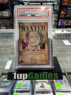 2024 ONE PIECE OP09-EMPERORS IN THE NEW WORLD WANTED ALTERNATE ART SHANKS PSA 10 - Image 1