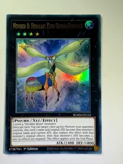 Number 8: Heraldic King Genom-Heritage BLMM-EN152 Ultra Rare 1st YuGiOh Card NM - Image 1