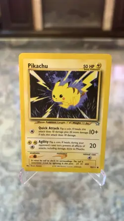 Pokemon TCG Pikachu 70/111 Neo Genesis Card WOTC Vintage - Image 1