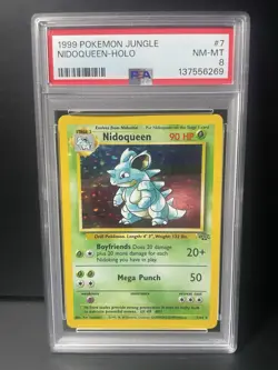Nidoqueen 07/64 Jungle Holo PSA 8 Graded Pokemon Card - Image 1