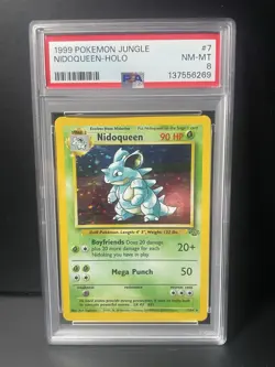 Nidoqueen 07/64 Jungle Holo PSA 8 Graded Pokemon Card - Image 2