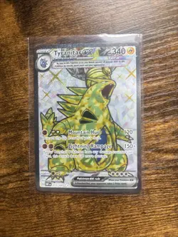 Pokemon TCG Obsidian Flames Tyranitar EX Full Art Ultra Rare Holo Card 211/197 - Image 1