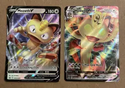 Pokemon TCG - Promo Set Meowth V SWSH004 & Meowth VMAX SWSH005 Promo Cards B - Image 1