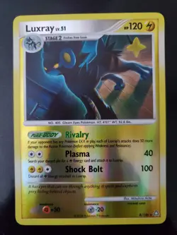 Luxray 8/146 Reverse Holo Rare Pokemon TCG Card DP Legends Awakened Very LP - Image 1
