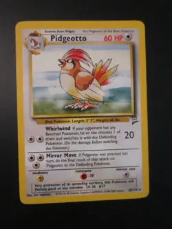 PIDGEOTTO POKEMON CARD 28/130 BASE 2 NON HOLO NEVER PLAYED NM- - Image 1