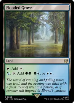 MTG - Flooded Grove - Lord of the Rings Commander - Magic the Gathering - Image 1