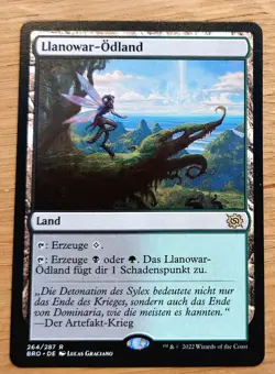 Mtg Magic: Llanowar-Odland, Llanowar Wastes, Dual Land, Mint, DEUTSCH, Painland - Image 1