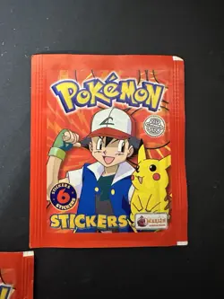 Lot of (5) 1999 Topps Merlin Pokemon Stickers Series 1 Sealed Booster Packs - Image 4