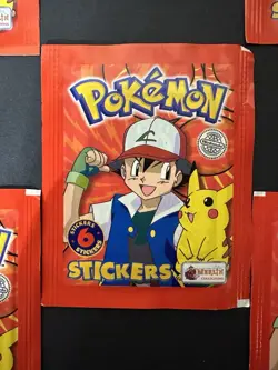 Lot of (5) 1999 Topps Merlin Pokemon Stickers Series 1 Sealed Booster Packs - Image 5