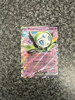Pokemon TCG Scarlet & Violet Black Bolt Double Rare Meloetta EX 044/086 Holo NM - Image 2