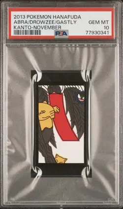 PSA 10 Gem Mint - Abra/Drowzee/Gastly 2013 Hanafuda Kanto November - Pokemon - Image 1