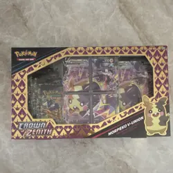 Pokemon Crown Zenith Morpeko V-Union Premium Box 5 Boosters 4 Promos - Image 1