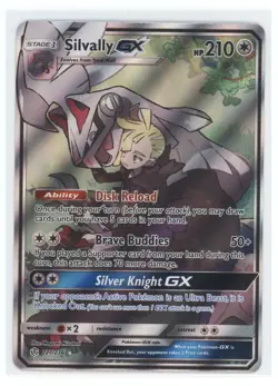 2019 Pokemon S&M Cosmic Eclipse Silvally GX Rare Ultra #227/236 - Image 1