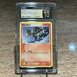 Pokemon Houndour 2005 EX Unseen Forces 60/115 CGC Pristine 10 - Image 1