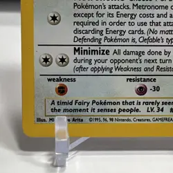 2000 Pokemon TCG Base Set 2 Clefable Holo Rare 005/130 HP Swirl Free Shipping - Image 5