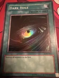 YuGiOh Dark Hole Unlimited LOB-052 Super Rare - NM - Image 1