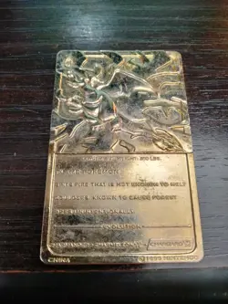 1999 Pokemon 23K Gold plated Charizard card Burger King - Image 2
