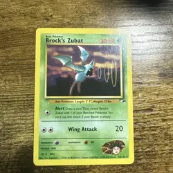 Pokemon Cards Brock's Zubat 24/132 UNLIMITED Gym Heroes WOTC Rare LP - Image 1