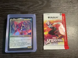 MTG SPIDER-MAN MARVEL COLLECTOR BOOSTER 15 CARDS OPEN ALL IN CARD PROTECTORS - Image 1