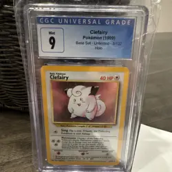 Pokemon TCG Clefairy Card Base Set, Unlimited Holo Rare, Card 5/102 - Image 1