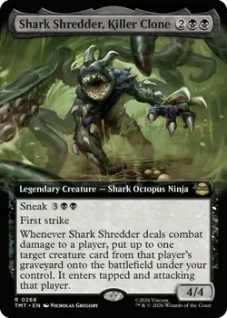 MTG TMNT - Shark Shredder, Killer Clone *FOIL* (Extended Art) NM - Image 1
