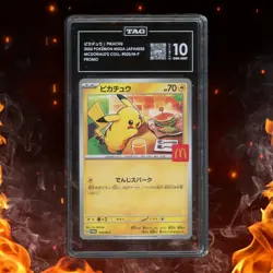 Pokemon Mega Japanese Mcdonald's Collection PIKACHU Promo 020/M-P TAG 10 - Image 1