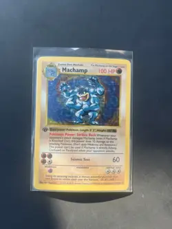 SHADOWLESS Pokemon Machamp 8/102 Deck Exclusives Holo Rare 1st Edition - Image 1