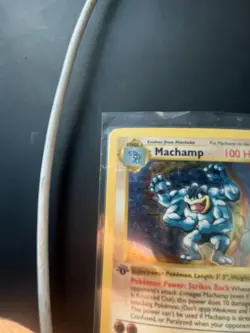 SHADOWLESS Pokemon Machamp 8/102 Deck Exclusives Holo Rare 1st Edition - Image 3