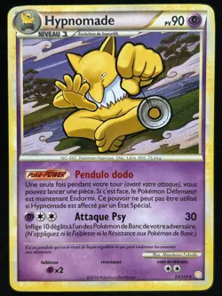 HYPNOMADE 23/123 HEARTGOLD SOULSILVER RARE FR CARTE POKEMON - Image 1