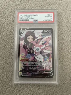 Sylveon V TG14/TG30 Pokemon Card - Brilliant Stars Trainer Gallery - PSA 10 - Image 1