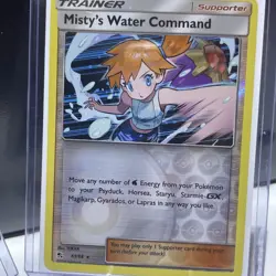 Pokemon TCG Base Set Misty’s Wrath 1996 Trainer Card And Misty’s Wrath Foil 2019 - Image 3
