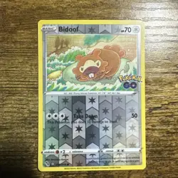 Pokemon Card Bidoof Pokemon GO Ditto Peelable 059/078 Near Mint - Image 1